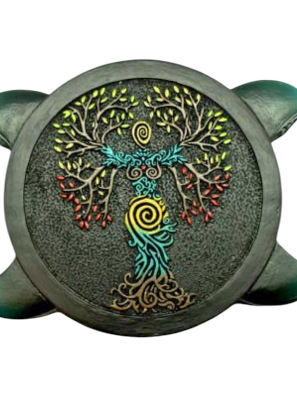 Colorful Tree of Life Decorative Plate - Multicolor